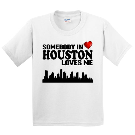 Somebody In Houston Loves Me Kids Youth T-Shirt