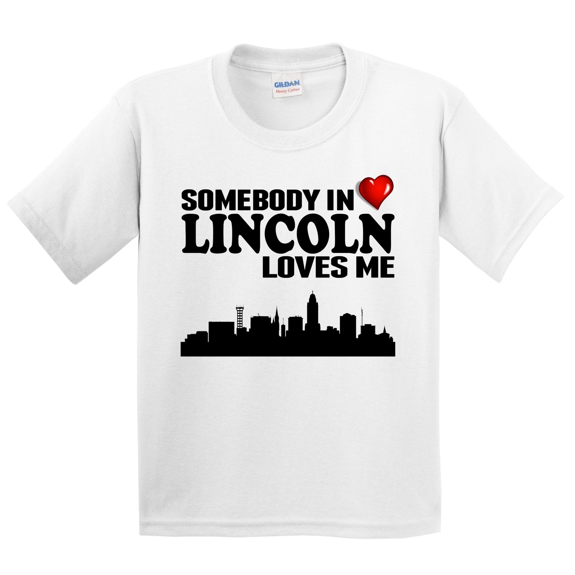 Somebody In Lincoln Loves Me Kids Youth T-Shirt