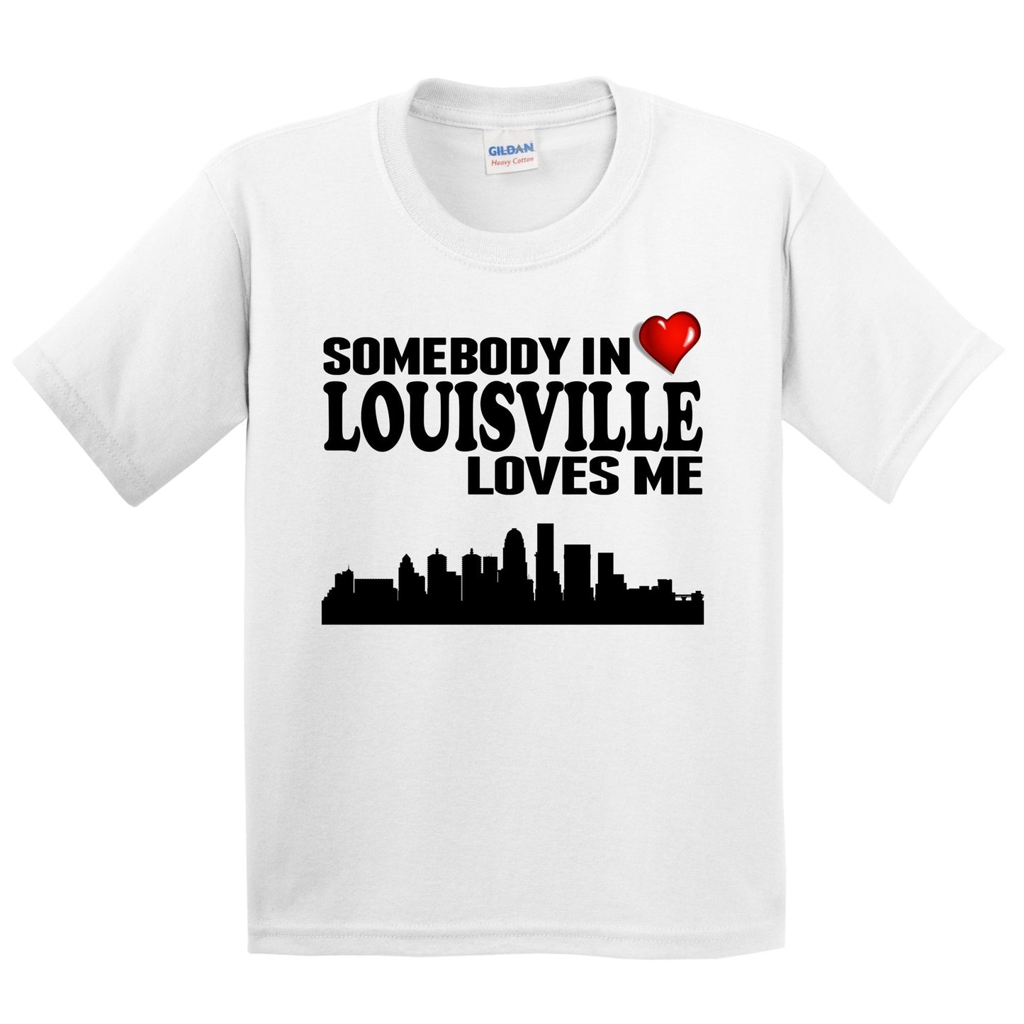 Somebody In Louisville Loves Me Kids Youth T-Shirt