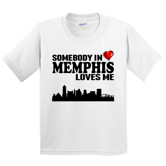 Somebody In Memphis Loves Me Kids Youth T-Shirt