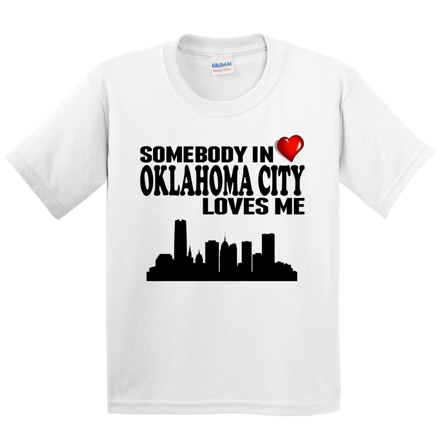 Somebody In Oklahoma City Loves Me Kids Youth T-Shirt