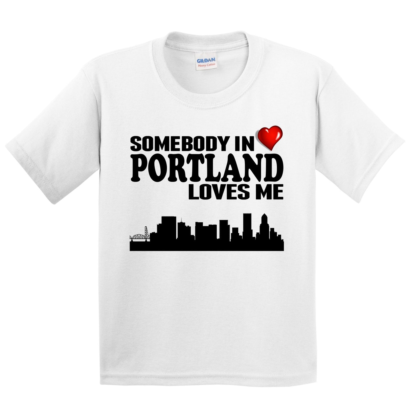 Somebody In Portland Loves Me Kids Youth T-Shirt