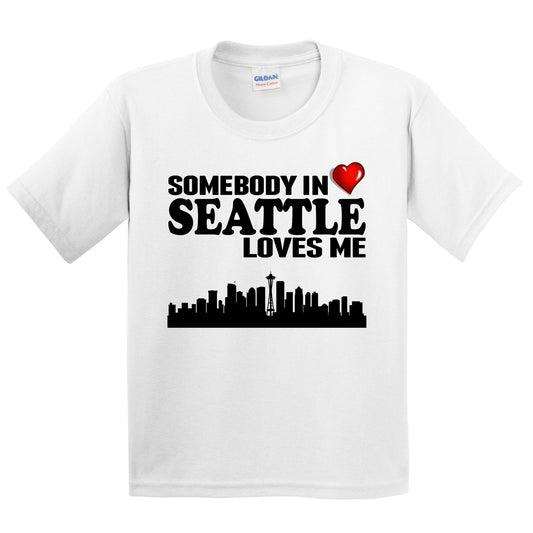 Somebody In Seattle Loves Me Kids Youth T-Shirt