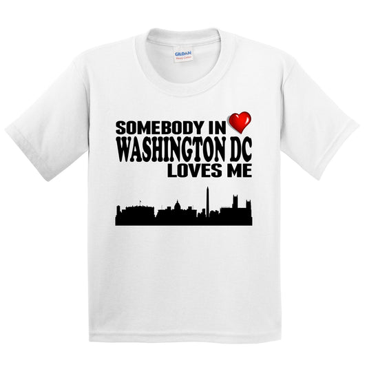 Somebody In Washington DC Loves Me Kids Youth T-Shirt