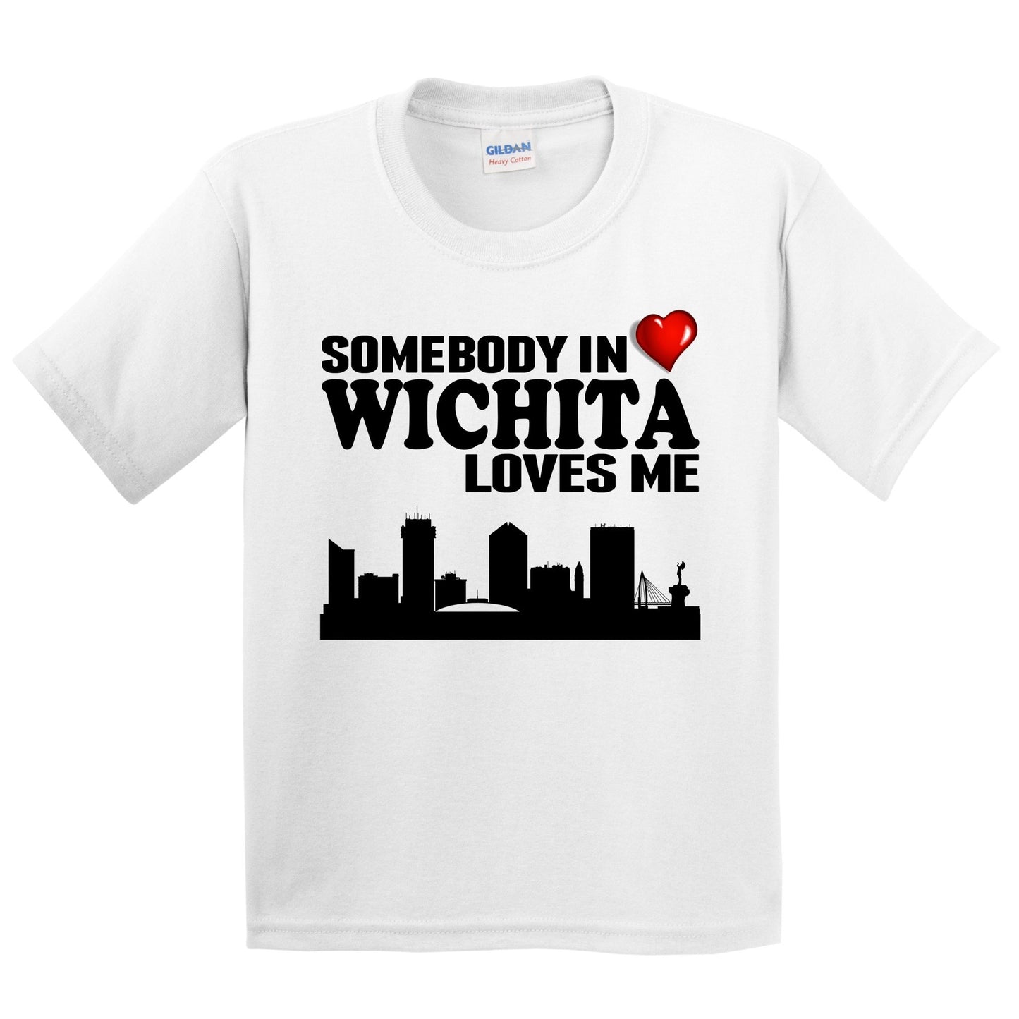 Somebody In Wichita Loves Me Kids Youth T-Shirt