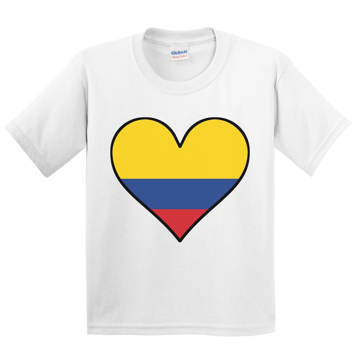 Colombian Flag T-Shirt - Cute Colombian Flag Heart - Colombia Kids Youth Shirt