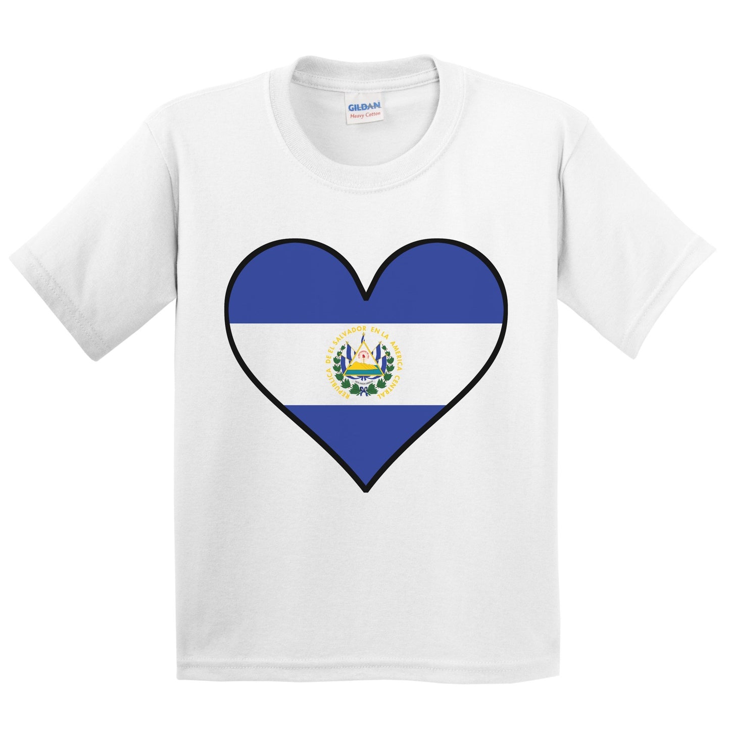 Salvadorian Flag T-Shirt - Cute Salvadorian Flag Heart - El Salvador Kids Youth Shirt