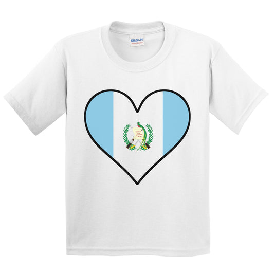 Guatemalan Flag T-Shirt - Cute Guatemalan Flag Heart - Guatemala Kids Youth Shirt