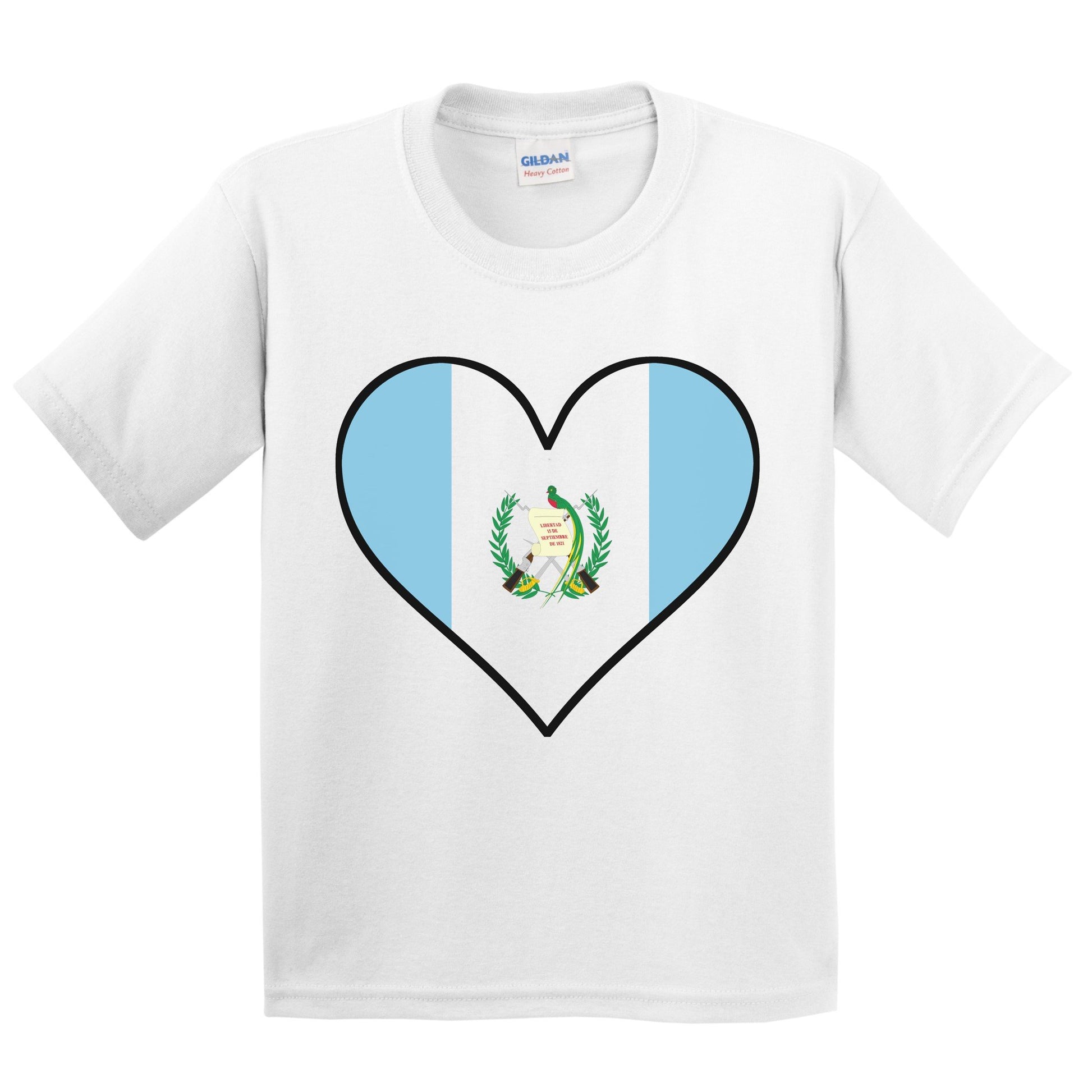 Guatemalan Flag T-Shirt - Cute Guatemalan Flag Heart - Guatemala Kids Youth Shirt