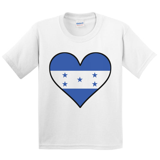 Honduran Flag T-Shirt - Cute Honduran Flag Heart - Honduras Kids Youth Shirt