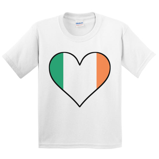 Irish Flag T-Shirt - Cute Irish Flag Heart - Ireland Kids Youth Shirt