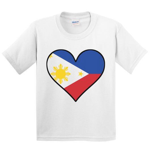 Filipino Flag T-Shirt - Cute Filipino Flag Heart - Philippines Kids Youth Shirt