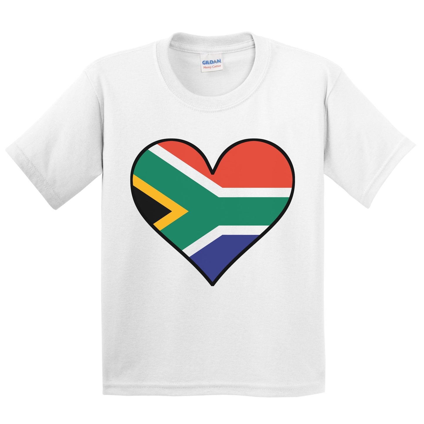 South African Flag T-Shirt - Cute South African Flag Heart - South Africa Kids Youth Shirt