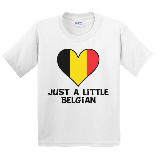 Just A Little Belgian T-Shirt - Funny Belgium Flag Kids Youth Shirt