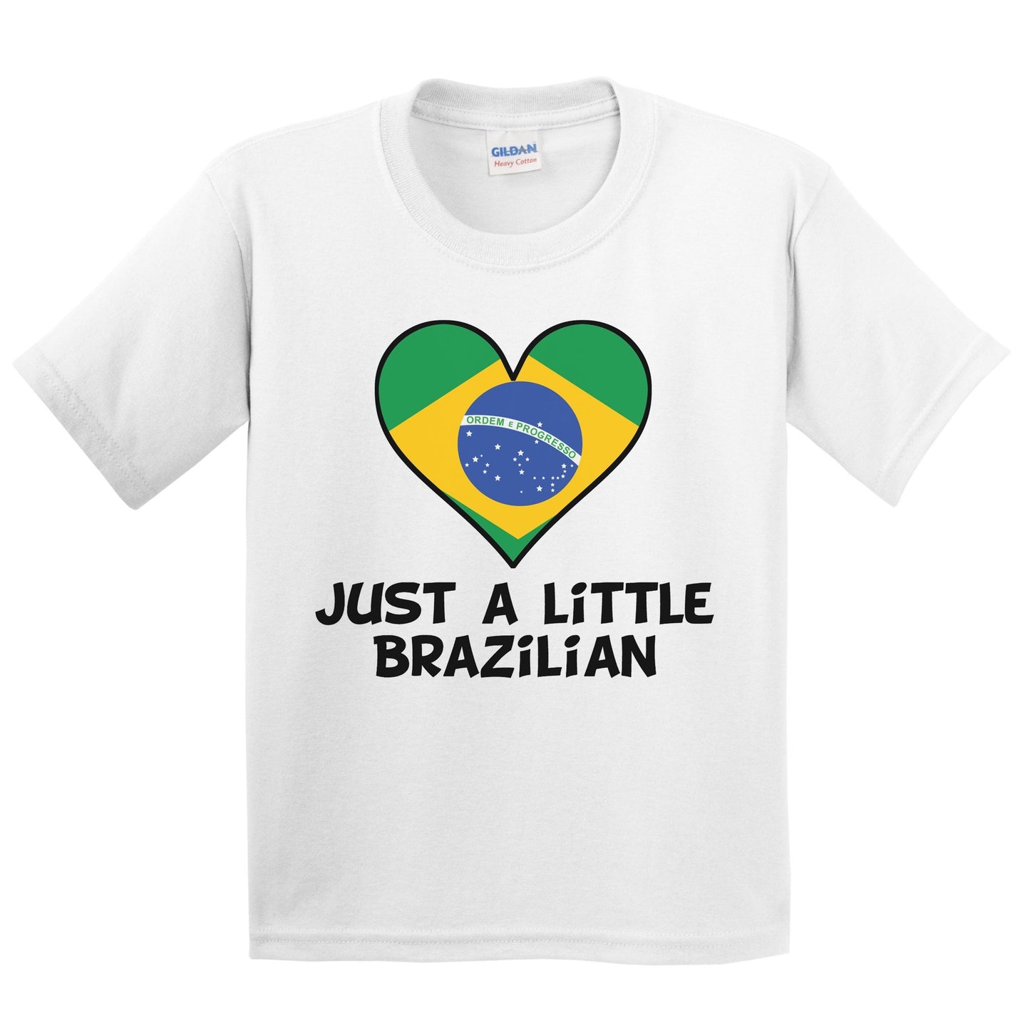 Just A Little Brazilian T-Shirt - Funny Brazil Flag Kids Youth Shirt