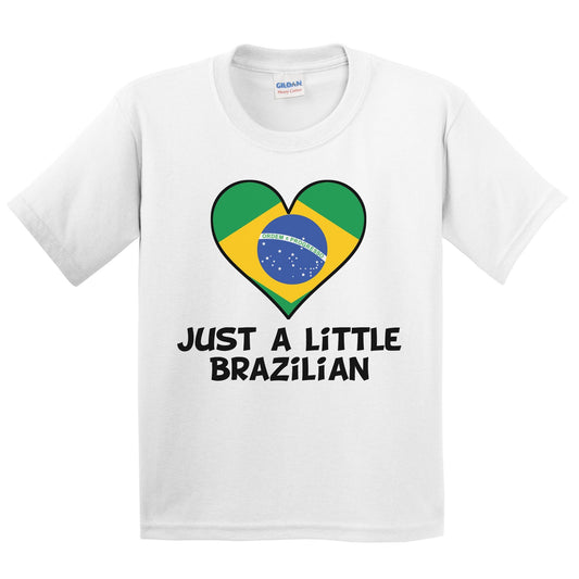 Just A Little Brazilian T-Shirt - Funny Brazil Flag Kids Youth Shirt