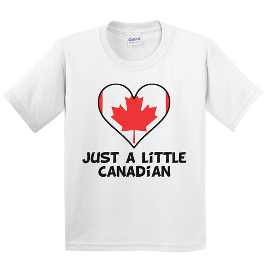 Just A Little Canadian T-Shirt - Funny Canada Flag Kids Youth Shirt