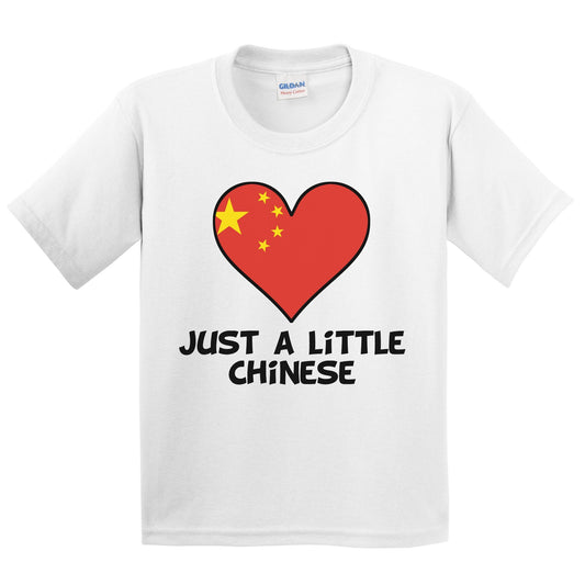 Just A Little Chinese T-Shirt - Funny China Flag Kids Youth Shirt