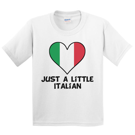 Just A Little Italian T-Shirt - Funny Italy Flag Kids Youth Shirt