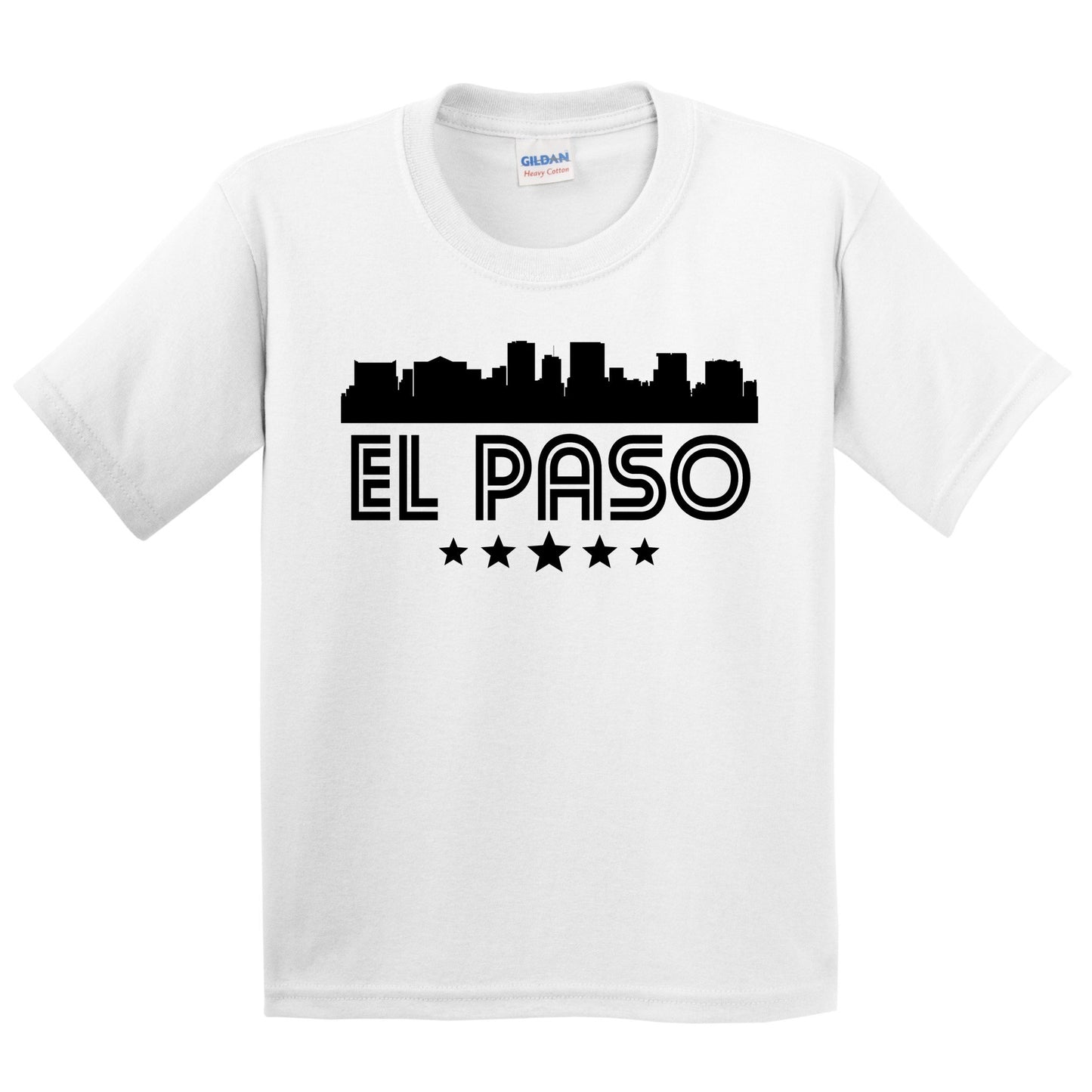 El Paso Texas Skyline Retro Style Kids T-Shirt