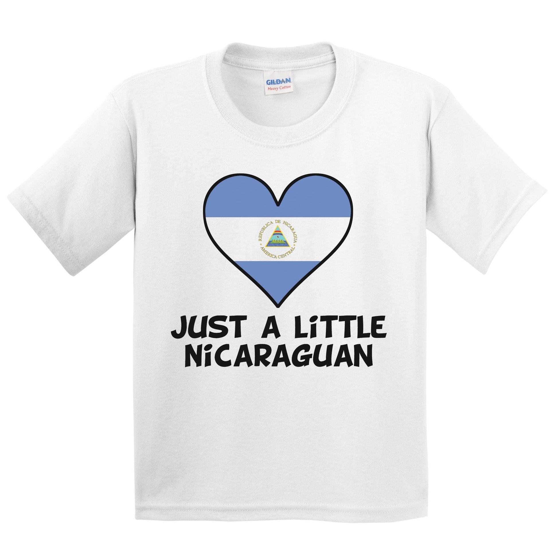 Just A Little Nicaraguan T-Shirt - Funny Nicaragua Flag Kids Youth Shirt