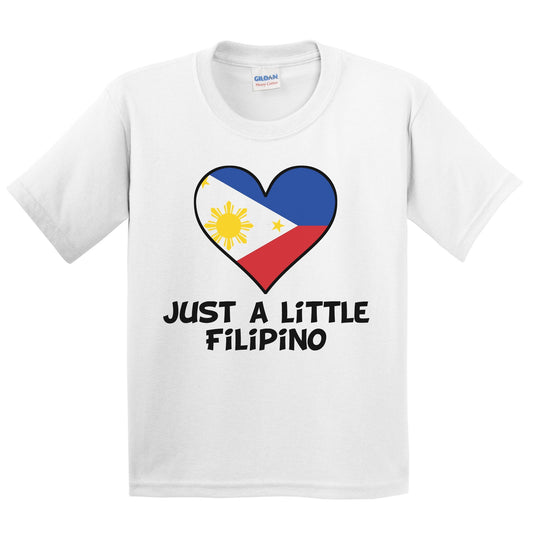 Just A Little Filipino T-Shirt - Funny Philippines Flag Kids Youth Shirt