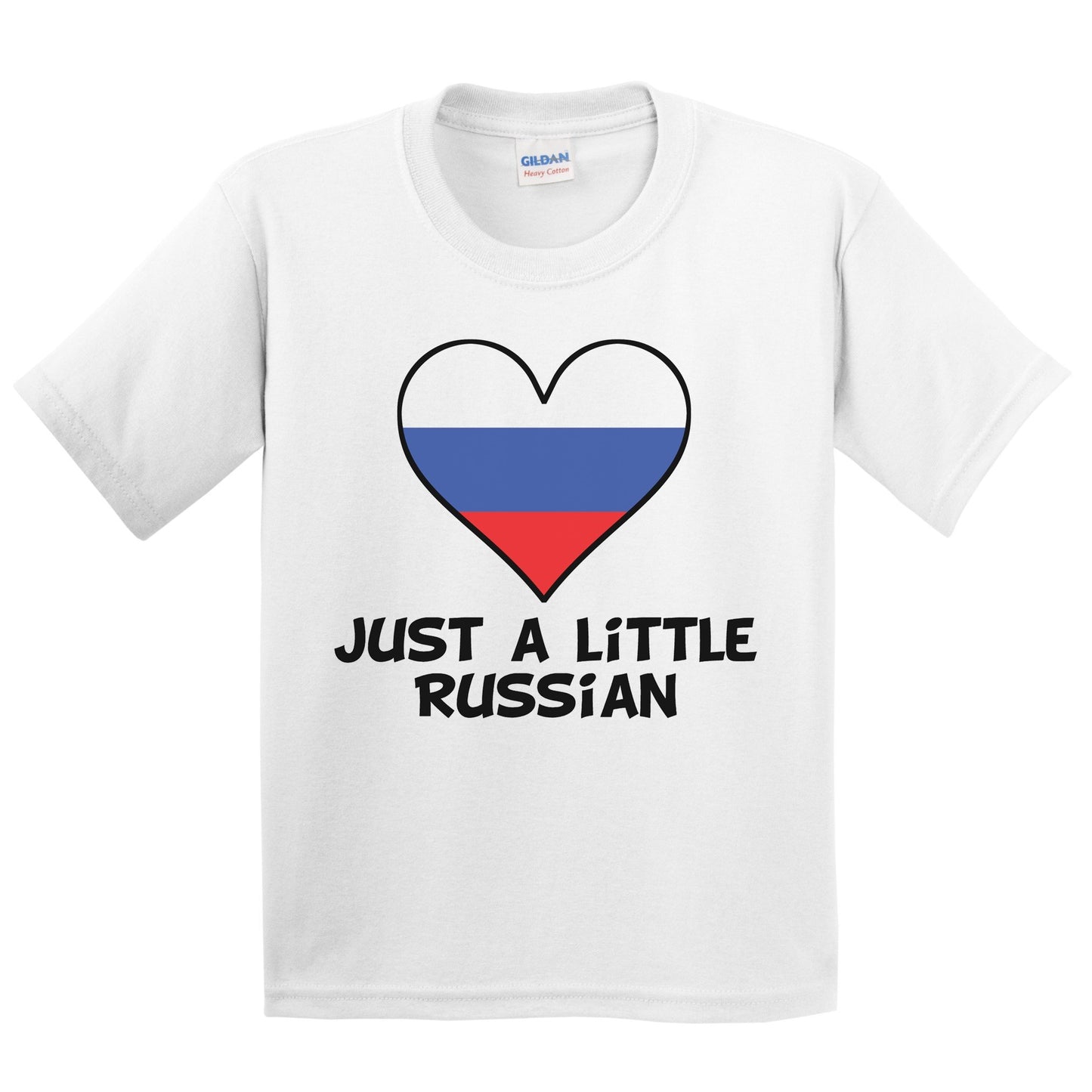 Just A Little Russian T-Shirt - Funny Russia Flag Kids Youth Shirt