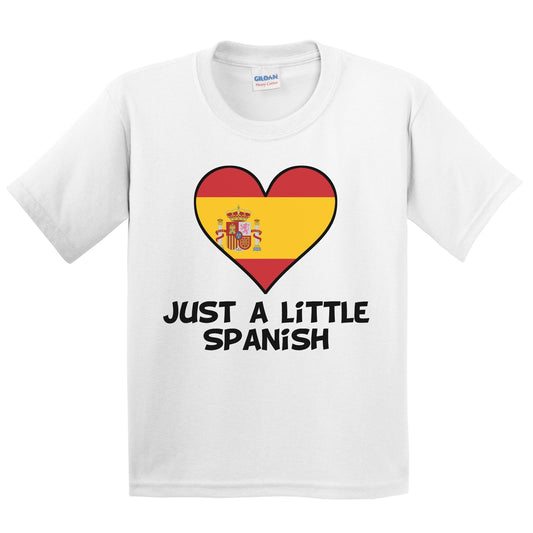 Just A Little Spanish T-Shirt - Funny Spain Flag Kids Youth Shirt