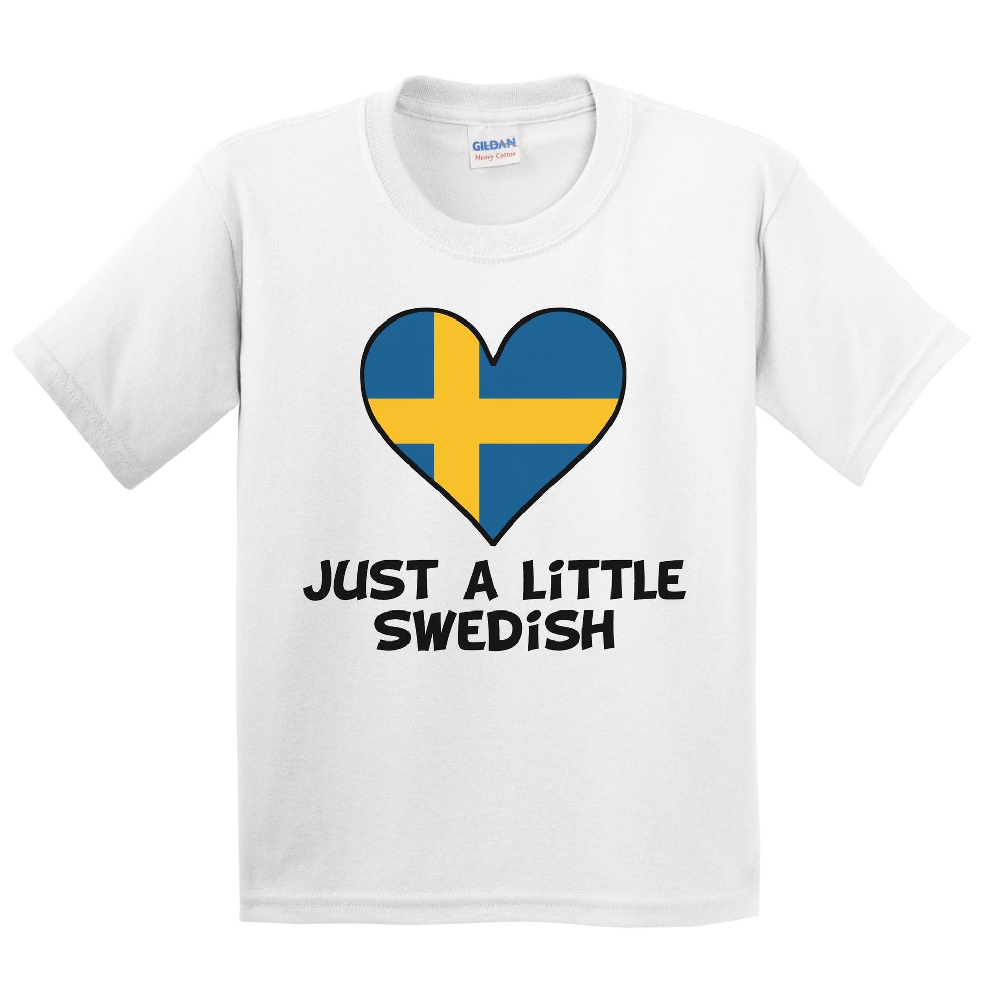 Just A Little Swedish T-Shirt - Funny Sweden Flag Kids Youth Shirt