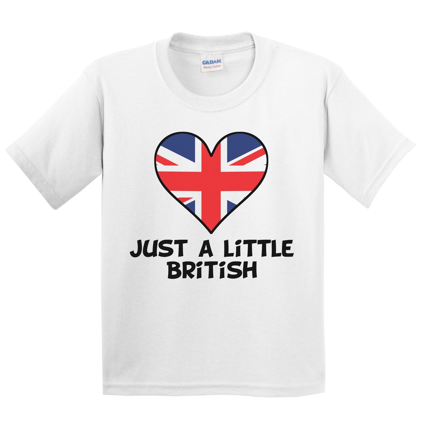 Just A Little British T-Shirt - Funny United Kingdom Flag Kids Youth Shirt