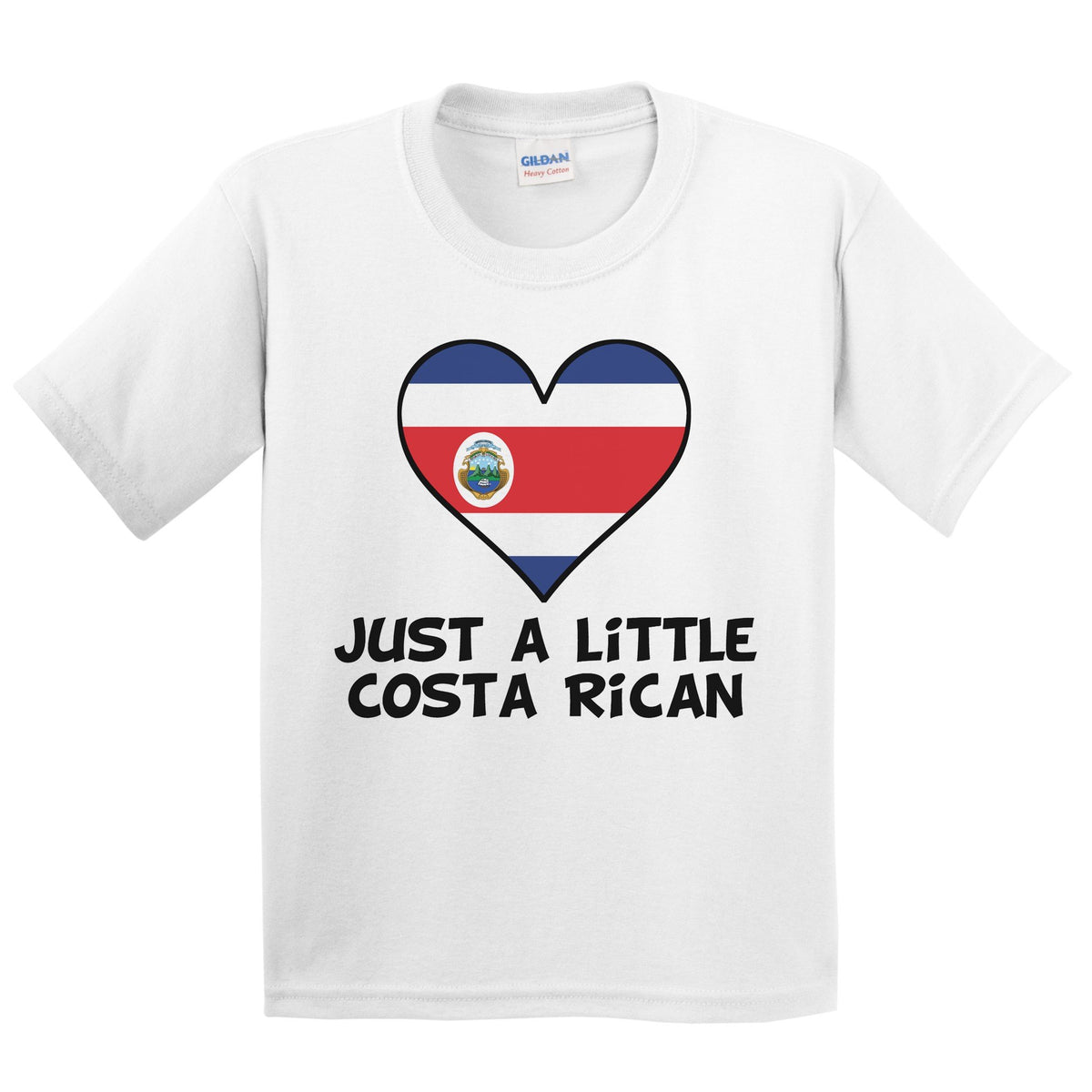Just A Little Costa Rican T-Shirt - Funny Costa Rica Flag Kids Youth Shirt