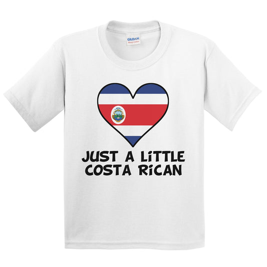 Just A Little Costa Rican T-Shirt - Funny Costa Rica Flag Kids Youth Shirt