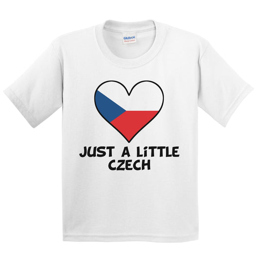 Just A Little Czech T-Shirt - Funny Czech Republic Flag Kids Youth Shirt