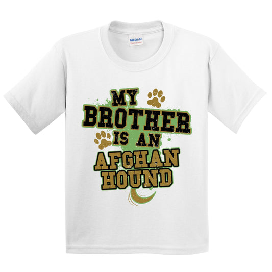 My Brother Is An Afghan Hound Funny Dog Kids Youth T-Shirt