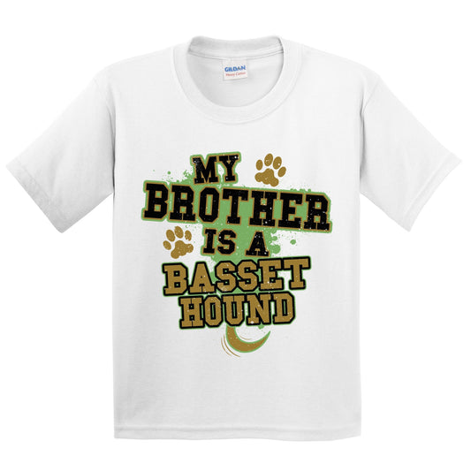 My Brother Is A Basset Hound Funny Dog Kids Youth T-Shirt