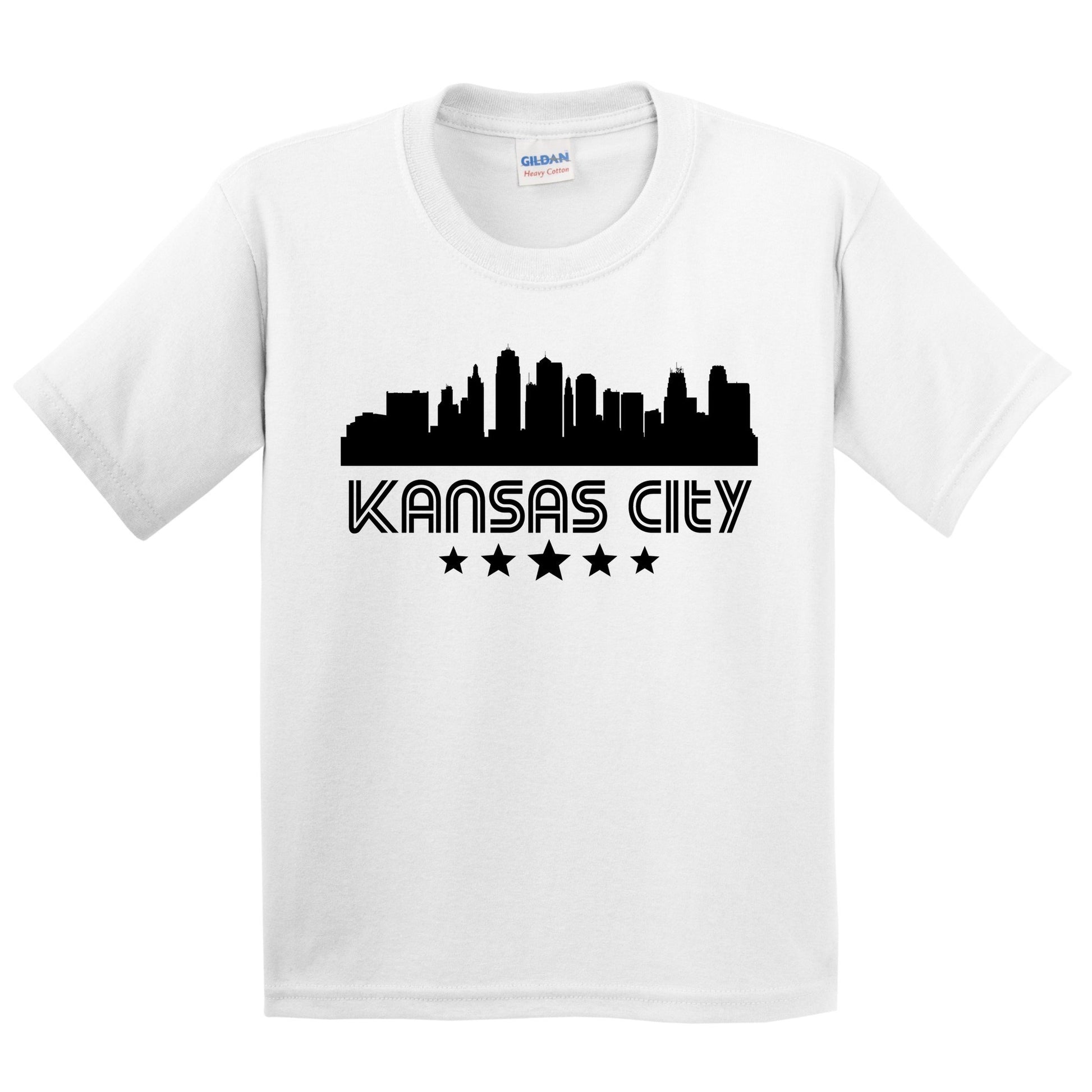 Kansas City Missouri Skyline Retro Style Kids T-Shirt