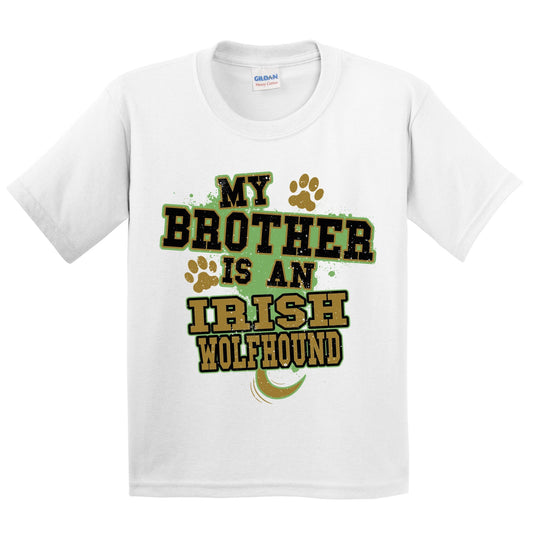 My Brother Is An Irish Wolfhound Funny Dog Kids Youth T-Shirt