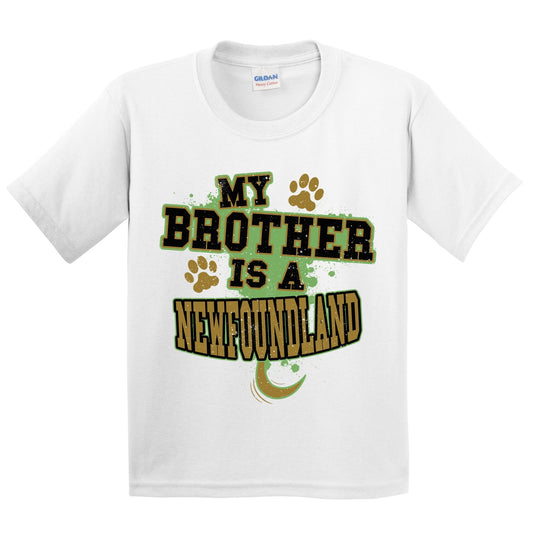 My Brother Is A Newfoundland Funny Dog Kids Youth T-Shirt