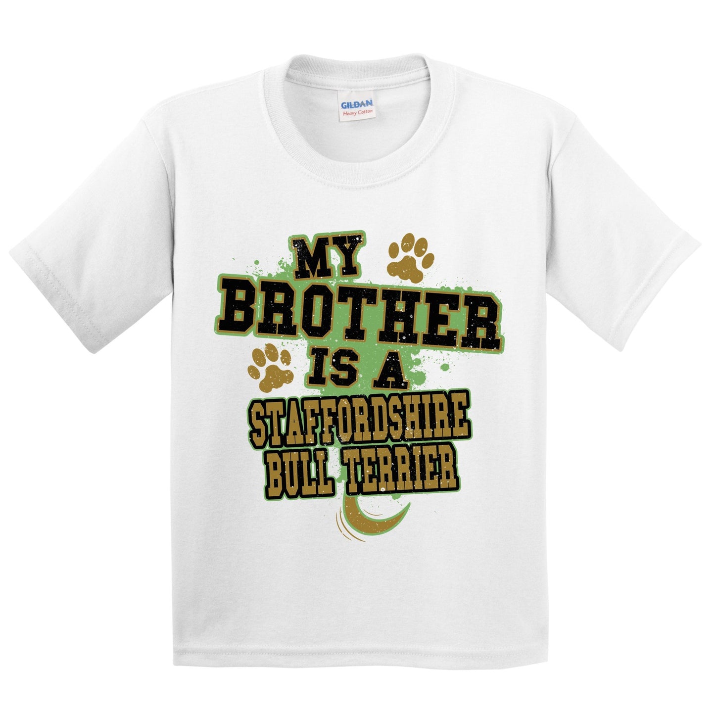 My Brother Is A Staffordshire Bull Terrier Funny Dog Kids Youth T-Shirt