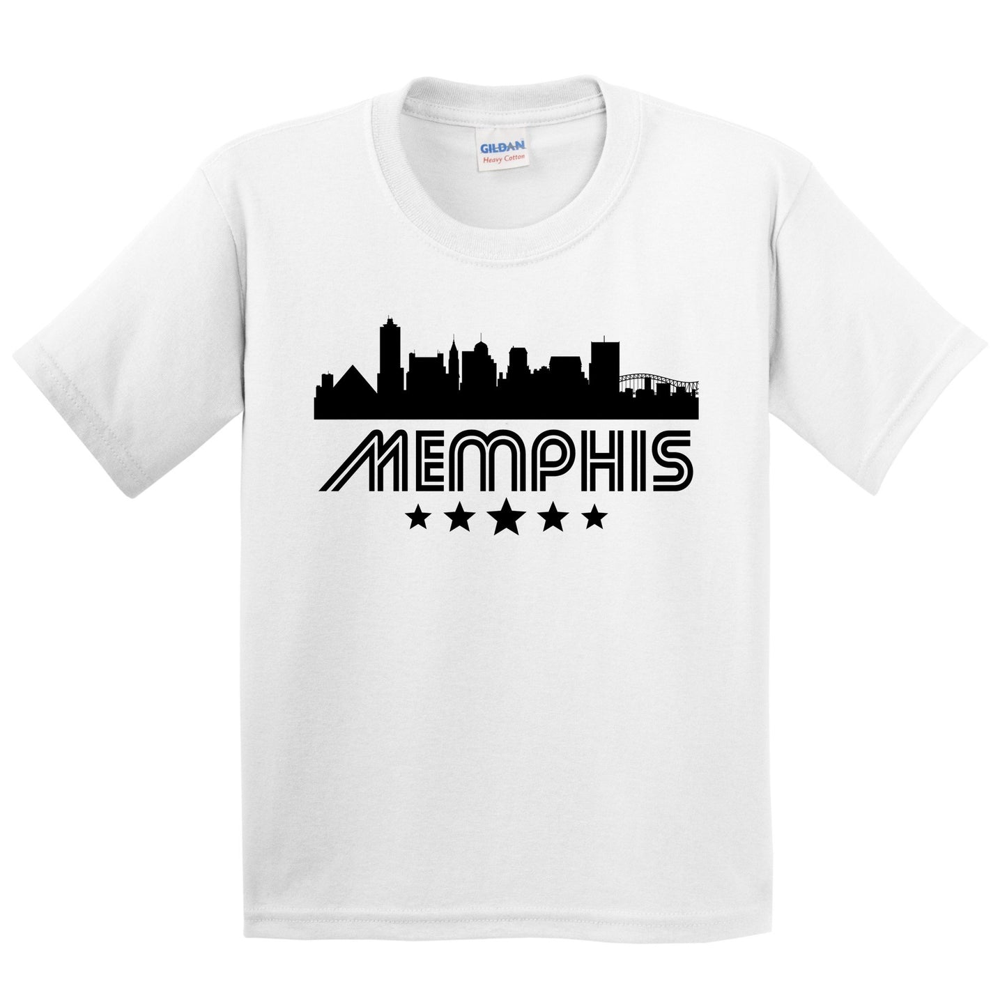 Memphis Tennessee Skyline Retro Style Kids T-Shirt