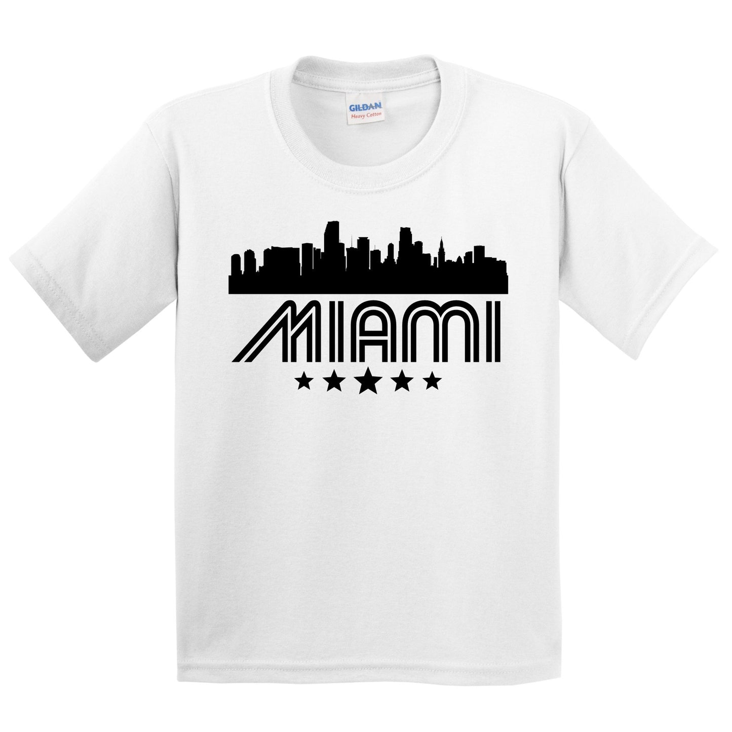 Miami Florida Skyline Retro Style Kids T-Shirt