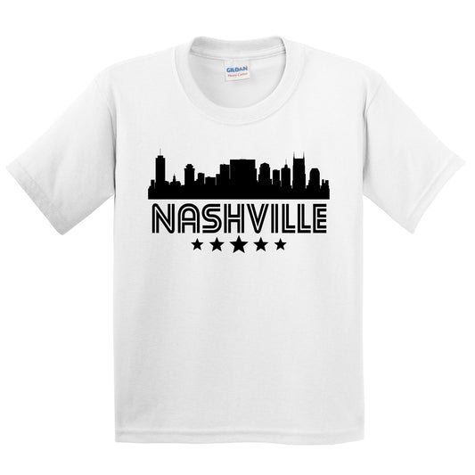 Nashville Tennessee Skyline Retro Style Kids T-Shirt