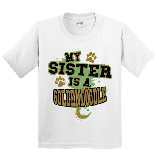 My Sister Is A Goldendoodle Funny Dog Kids Youth T-Shirt