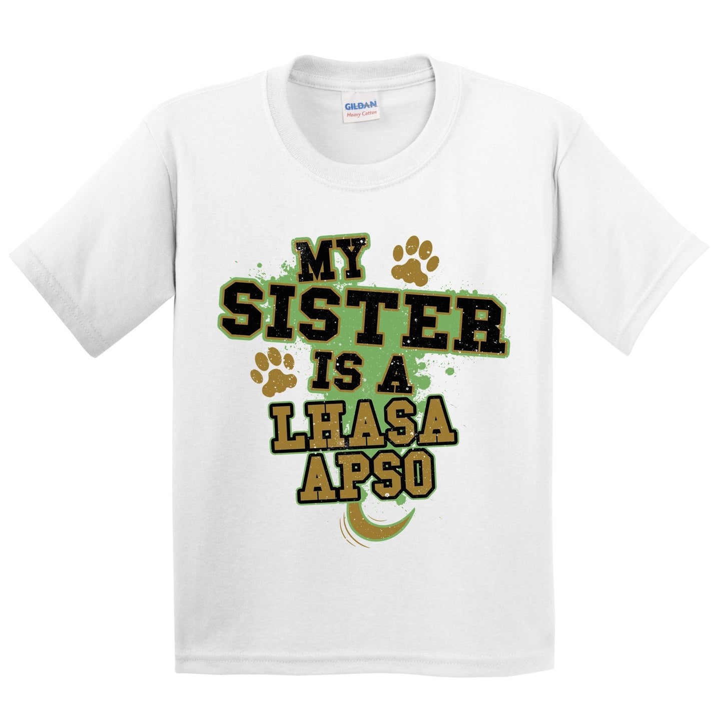 My Sister Is A Lhasa Apso Funny Dog Kids Youth T-Shirt