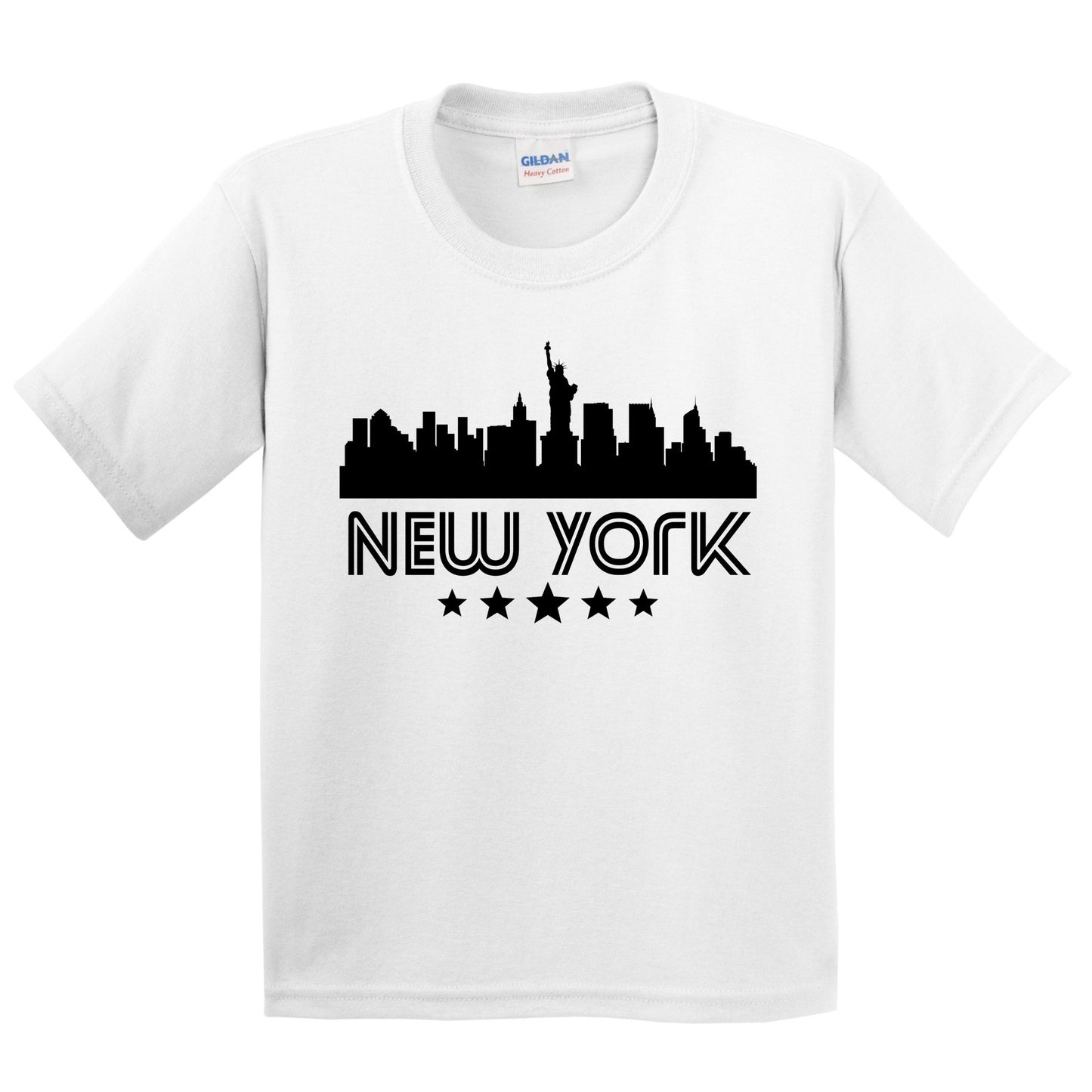 New York City Skyline Retro Style Kids T-Shirt