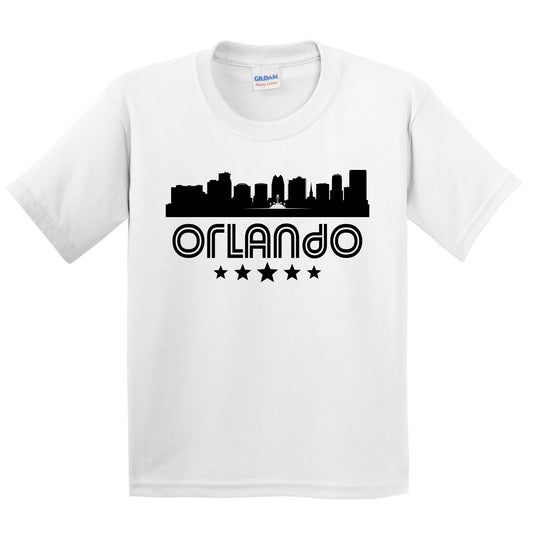 Orlando Florida Skyline Retro Style Kids T-Shirt
