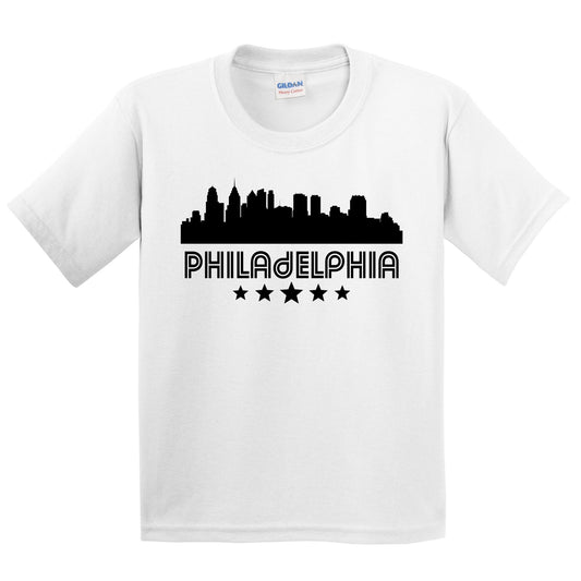 Philadelphia Pennsylvania Skyline Retro Style Kids T-Shirt