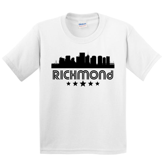 Richmond Virginia Skyline Retro Style Kids T-Shirt