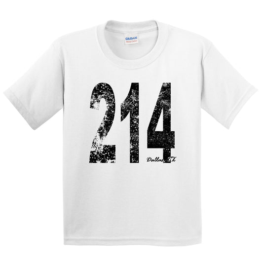 214 Dallas Texas Area Code Kids Youth T-Shirt