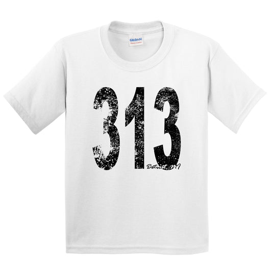 313 Detroit Michigan Area Code Kids Youth T-Shirt